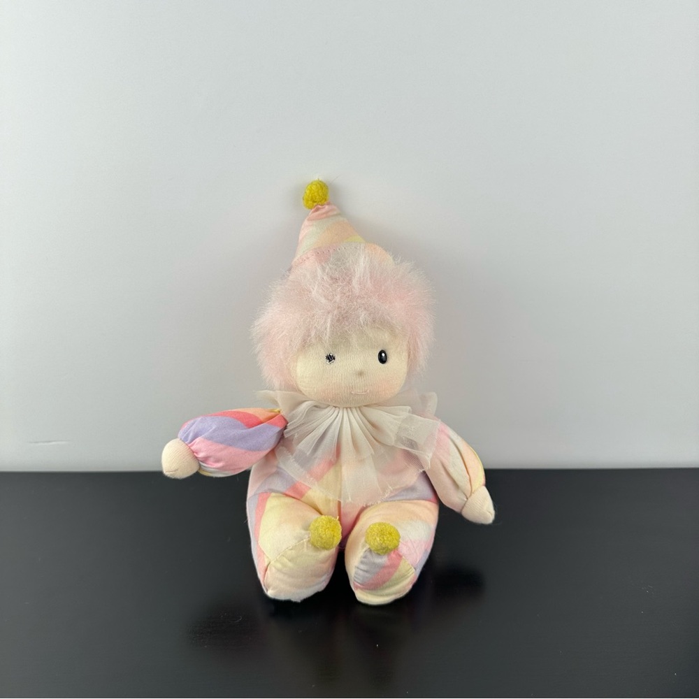 Vintage 1980s 80s Sekiguchi Rainbow Pastel Clown Music Wind Up BROKEN Japan